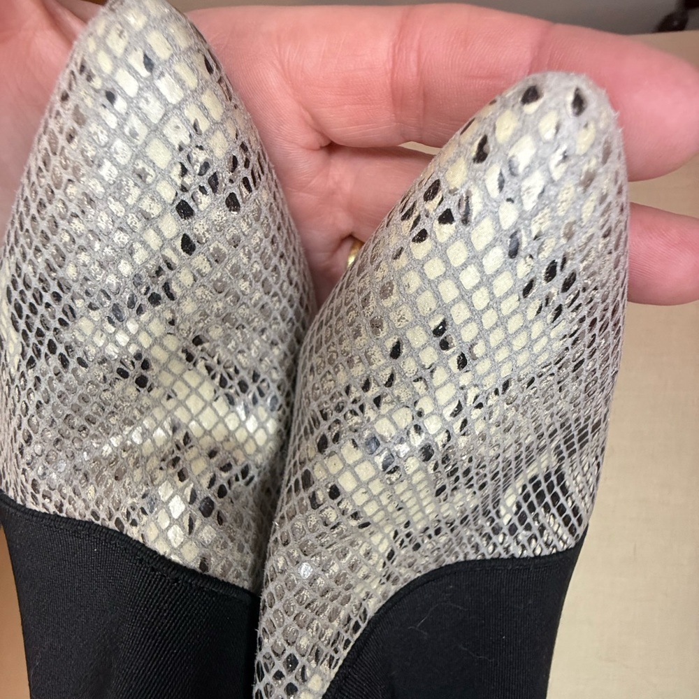 Andrew Geller Vienna Kitten Heel Snakeskin- Print Booties - 8 - Picture 3 of 7